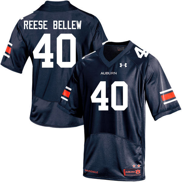 Men #40 John Reese Bellew Auburn Tigers College Football Jerseys Sale-Navy